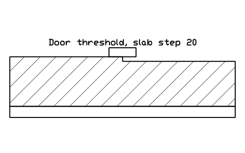 シンボル ドア下枠(段差 20) のプレビュー（ブロック CWS_OPEN_THRESHOLD）