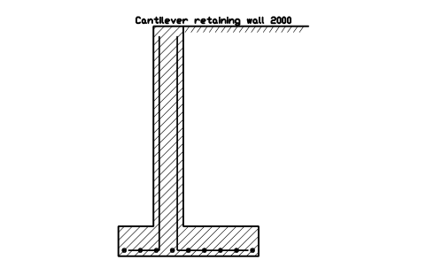 シンボル 片持ち擁壁 2000 のプレビュー（ブロック CWS_RETAIN_CANT_2000）