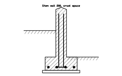 シンボル 立ち上がり壁 200(床下空間) のプレビュー(ブロック CWS_STEMWALL_200)