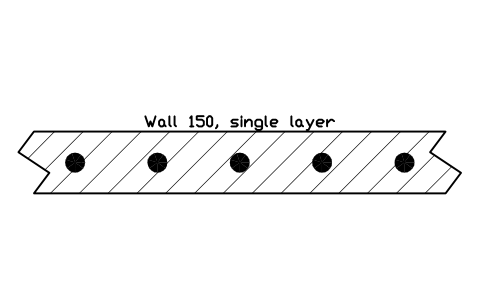 シンボル 壁 150(単配筋) のプレビュー（ブロック CWS_WALL_150_1L）