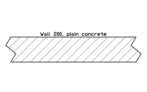 シンボル 壁 200(無筋コンクリート) のプレビュー（ブロック CWS_WALL_200_PLAIN）