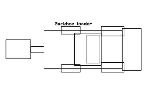 Preview of the Backhoe loader symbol, block CSL_BACKHOE