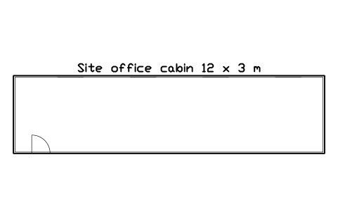Preview of the Site office cabin 12 x 3 m symbol, block CSL_CABIN_12X30