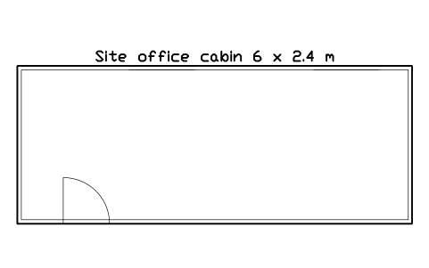Preview of the Site office cabin 6 x 2.4 m symbol, block CSL_CABIN_6X24