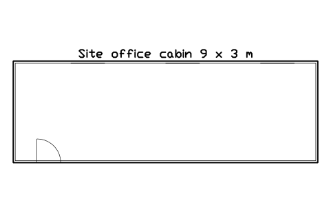 Preview of the Site office cabin 9 x 3 m symbol, block CSL_CABIN_9X30