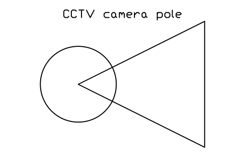 Preview of the CCTV camera pole symbol, block CSL_CCTV_POLE
