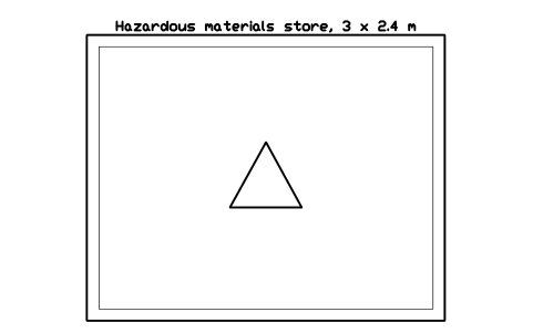 Preview of the Hazardous materials store, 3 x 2.4 m symbol, block CSL_CHEM_STORE