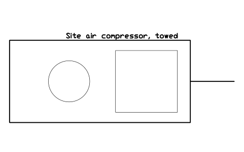 Preview of the Site air compressor, towed symbol, block CSL_COMPRESSOR_SITE