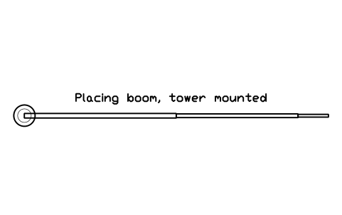 Preview of the Placing boom, tower mounted symbol, block CSL_CONCRETE_PLACING_BOOM