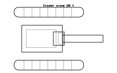 Preview of the Crawler crane 100 t symbol, block CSL_CRAWLER_CRANE_100