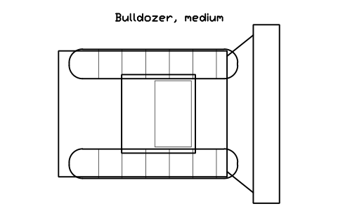 Preview of the Bulldozer, medium symbol, block CSL_DOZER_D6