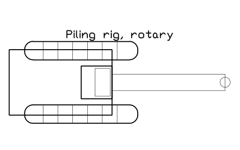 Preview of the Piling rig, rotary symbol, block CSL_DRILL_RIG