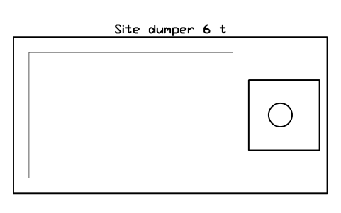 Preview of the Site dumper 6 t symbol, block CSL_DUMPER_SITE