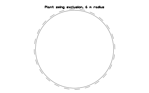 Preview of the Plant swing exclusion, 6 m radius symbol, block CSL_EXCLUSION_SWING