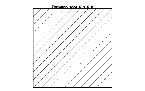 Preview of the Exclusion zone 6 x 6 m symbol, block CSL_EXCLUSION_ZONE