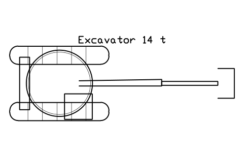 Preview of the Excavator 14 t symbol, block CSL_EXC_14T