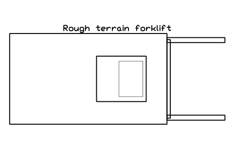 Preview of the Rough terrain forklift symbol, block CSL_FORKLIFT_RT