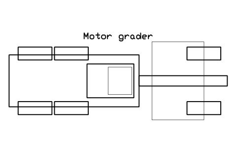 Preview of the Motor grader symbol, block CSL_GRADER