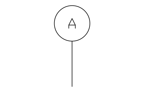 Preview of the Setting-out grid bubble symbol, block CSL_GRID_BUBBLE