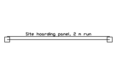 Preview of the Site hoarding panel, 2 m run symbol, block CSL_HOARDING_2M