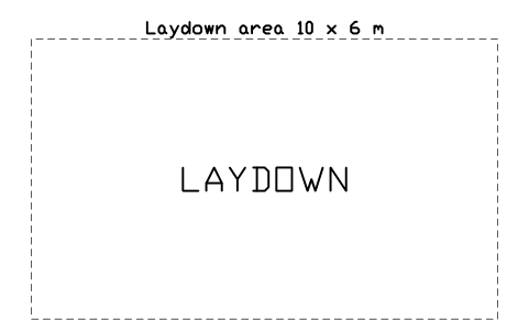 Preview of the Laydown area 10 x 6 m symbol, block CSL_LAYDOWN_AREA