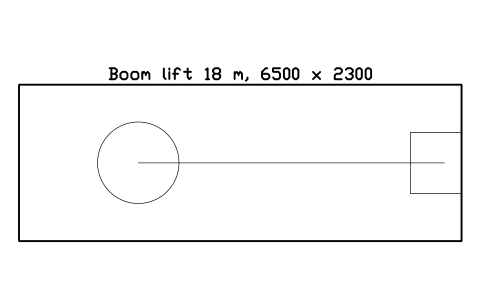 Preview of the Boom lift 18 m, 6500 x 2300 symbol, block CSL_LIFT_BOOM