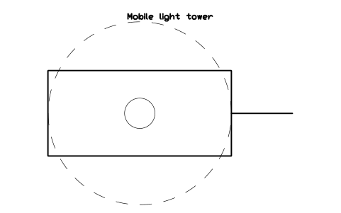Preview of the Mobile light tower symbol, block CSL_LIGHT_TOWER