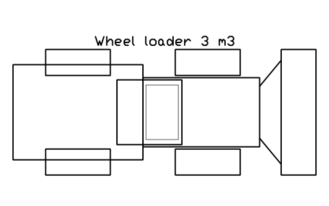 Preview of the Wheel loader 3 m3 symbol, block CSL_LOADER_WHEEL