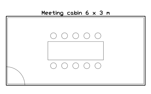 Preview of the Meeting cabin 6 x 3 m symbol, block CSL_MEETING_CABIN