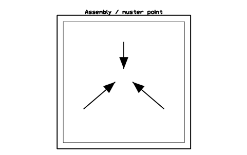 Preview of the Assembly / muster point symbol, block CSL_MUSTER_POINT