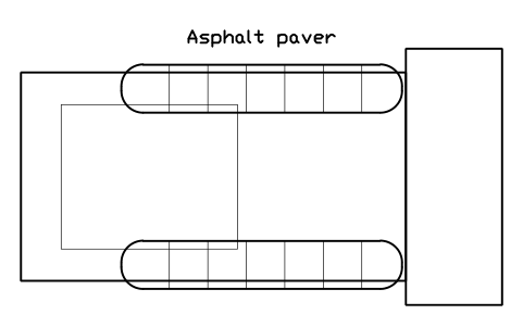 Preview of the Asphalt paver symbol, block CSL_PAVER