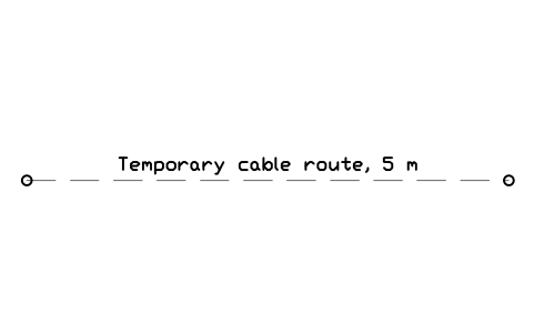 Preview of the Temporary cable route, 5 m symbol, block CSL_POWER_CABLE