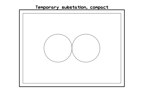Preview of the Temporary substation, compact symbol, block CSL_POWER_TRANSFORMER