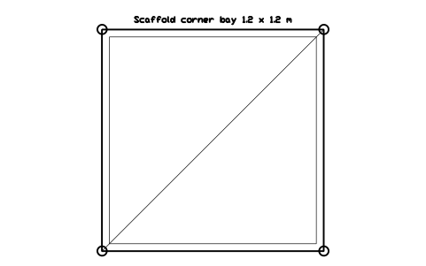 Preview of the Scaffold corner bay 1.2 x 1.2 m symbol, block CSL_SCAFFOLD_CORNER