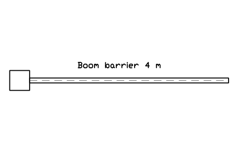 Preview of the Boom barrier 4 m symbol, block CSL_SECURITY_BARRIER