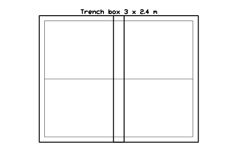 Preview of the Trench box 3 x 2.4 m symbol, block CSL_SHORING_TRENCH