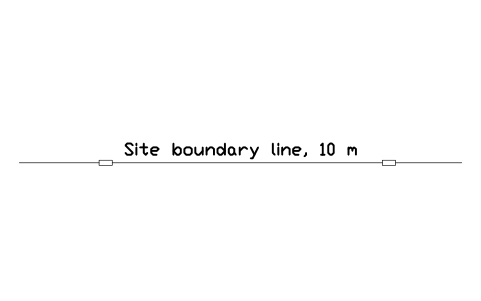 Preview of the Site boundary line, 10 m symbol, block CSL_SITE_BOUNDARY