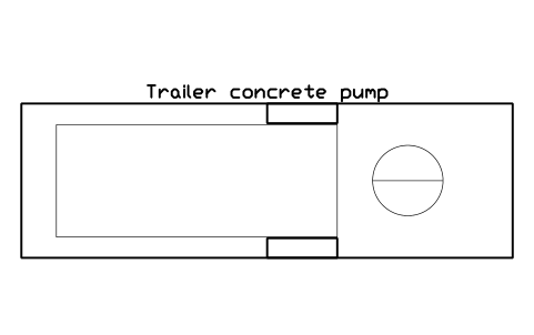 Preview of the Trailer concrete pump symbol, block CSL_STATIONARY_PUMP