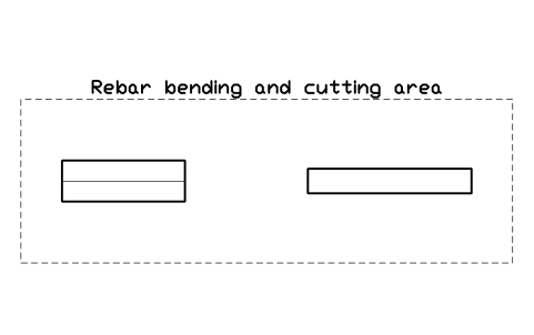 Preview of the Rebar bending and cutting area symbol, block CSL_STORE_BENDING