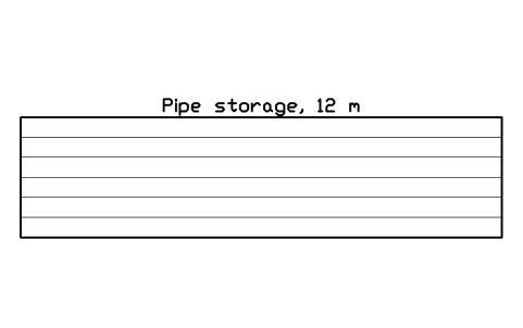 Preview of the Pipe storage, 12 m symbol, block CSL_STORE_PIPES