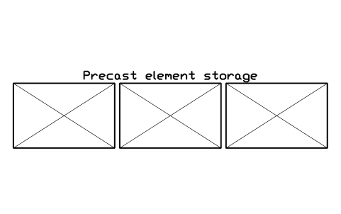 Preview of the Precast element storage symbol, block CSL_STORE_PRECAST