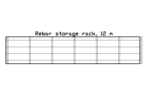 Preview of the Rebar storage rack, 12 m symbol, block CSL_STORE_REBAR