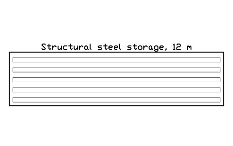 Preview of the Structural steel storage, 12 m symbol, block CSL_STORE_STEEL