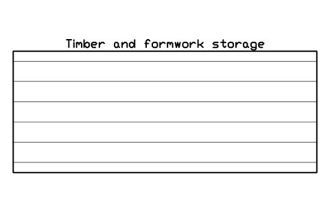 Preview of the Timber and formwork storage symbol, block CSL_STORE_TIMBER