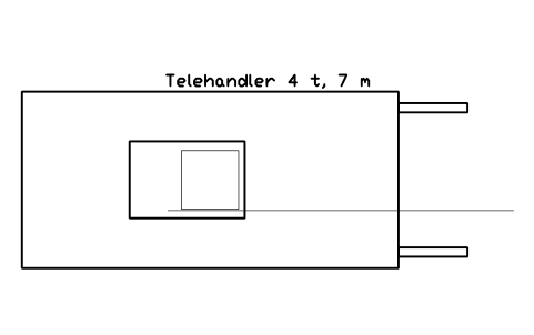Preview of the Telehandler 4 t, 7 m symbol, block CSL_TELEHANDLER