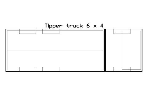 Preview of the Tipper truck 6 x 4 symbol, block CSL_TRUCK_DUMP_6X4