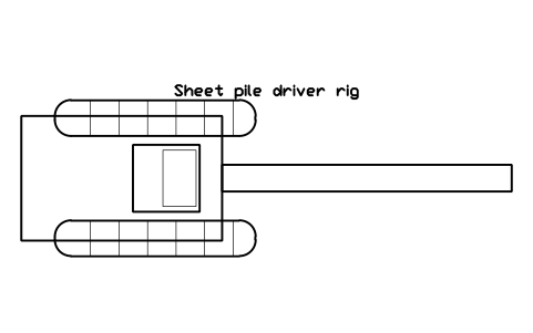 Preview of the Sheet pile driver rig symbol, block CSL_VIBRO_HAMMER