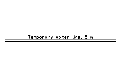 Preview of the Temporary water line, 5 m symbol, block CSL_WATER_MAIN