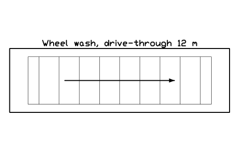 Preview of the Wheel wash, drive-through 12 m symbol, block CSL_WHEEL_WASH