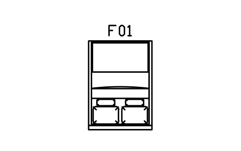 플랫폼 침대, 더블, 1400 x 2000 심볼 미리보기, 블록 CMM_BED_1400